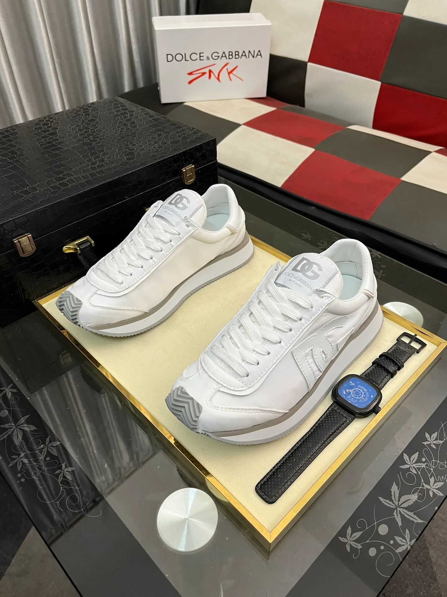 Men's Men's Shoes💰458⌚️⌚️Dolce&Gabbana••DG✔️High-end men's sports•casual shoes. Original goods from top counters. Original imported cowhide, multi-material splicing design ➕Imported cowhide lining, cowhide feet ➕Original TPR elastic outsole. Size: 36-46